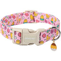 ARING PET Fall Dog Collar-Cotton Maple Leaves Dog Collar for Small Dogs, Adjustable Lightweight Dog Collars with Quick Release Buckle for Small Medium Large Dogs