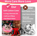 Hpetppy Cat Cone Collar Soft, Cat Recovery Collar for Wound Healing Cute Donut Adjustable Kitten Cones to Stop Licking Comfortable Lightweight Neck Elizabethan Collars for Kittens After Surgery