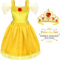 LIMIROLER Princess Dress Up Clothes for Little Girl Role Play Costume Gift Set Princess Dress Up Toys for Toddler Girls