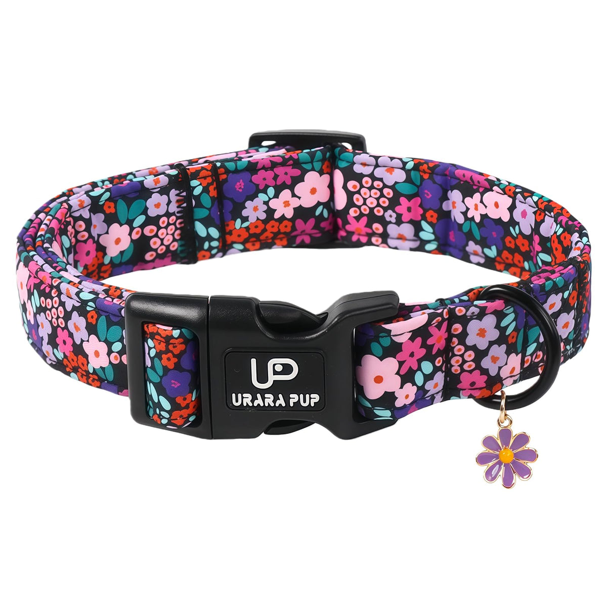 Fall Plaid Dog Collar with Maple Leaf Charm – Adjustable Autumn Checkered Dog Collar for Small Medium Large Dogs, Soft Cotton Puppy Collars with Quick Release Buckle and Metal D-Ring