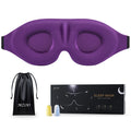 MZOO Luxury Sleep Mask for Women Men Patented Light Blocking Design | Zero Eye Pressure, 3D Contoured Sleeping Mask for Side Sleeper, Breathable, Adjustable, for Travel, Black