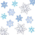 Dilunave 40 Pcs Glacier Christmas Snowflake Ornaments for Xmas Tree