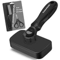 3PCS Cat Grooming Supplies, Cat Brush & Nail Clipper/Trimmer & Flea Comb for Shedding Indoor Cats Essentials Stuff Accessories (Black)