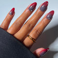 Glamnetic Halloween Press On Nails, Short Almond Glossy, Ghost Besties