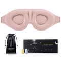 MZOO Luxury Sleep Mask for Women Men Patented Light Blocking Design | Zero Eye Pressure, 3D Contoured Sleeping Mask for Side Sleeper, Breathable, Adjustable, for Travel, Black