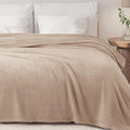 Exclusivo Mezcla Soft Plush Fleece Throw Blanket for Couch Camel