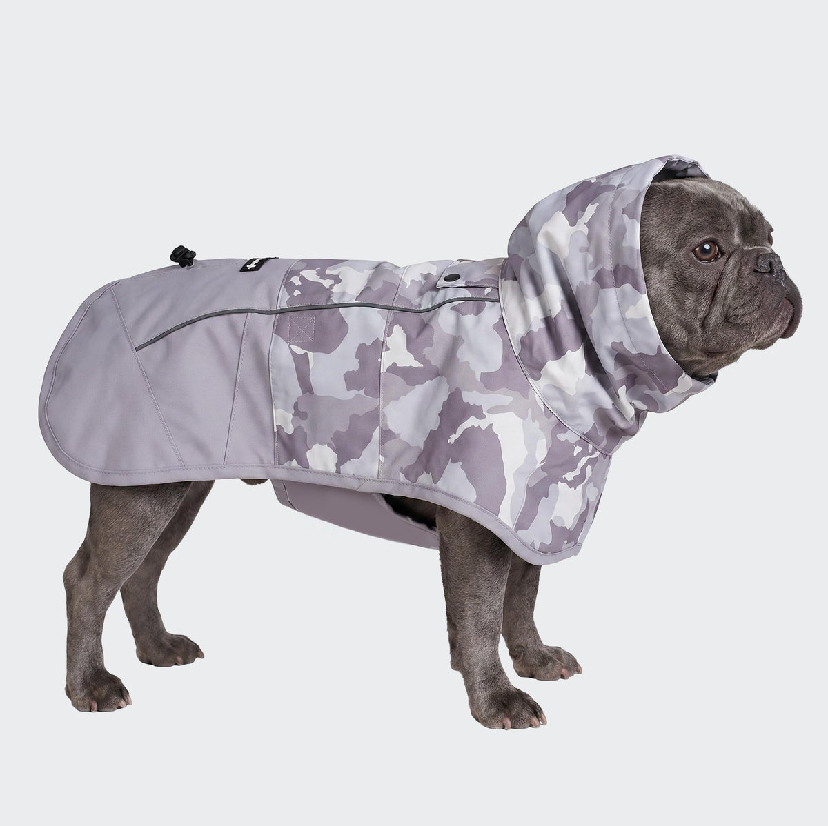 Spark Paws Dog Raincoat, Waterproof Windproof Rain Jacket, for Small Medium Large Extra Large Dogs, Reflective Breathable Full-Body Coverage Dry Suit - Neon White Navy Blue, 2XL