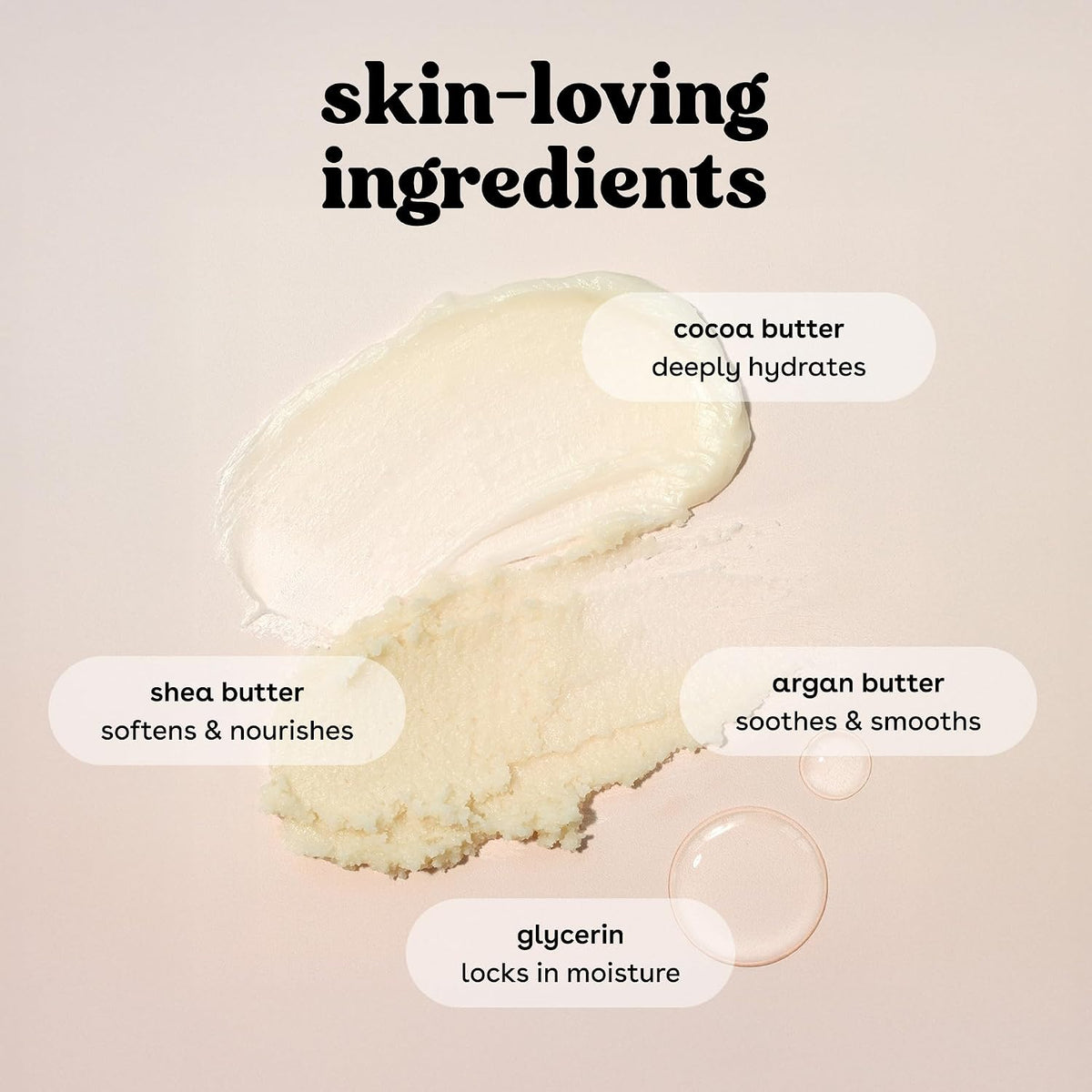 eos Cashmere Whipped Oil Body Butter, Vanilla Cashmere, 72 Hour Weightless Moisture For Dry Skin, Rich Formula and Deep Hydration, Body Care, 10 oz