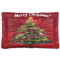 Christmas Patch Pet Bed Pad Soft Dog Bed Mat with Anti-Slip Bottom, Machine Washable Crate Pad Mattress for Dog Sleeping- 24 * 18inches