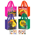 Lyforpyton 4Pcs Halloween Goodie Bags, Small Non-Woven Gift Bag with Handles, Suitable for Halloween Trick or Treat Party, 9"x8.6"x4.3"
