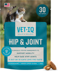 VetIQ Hip & Joint Supplement for Cats, Chicken Flavored Joint Health Supplement with Glucosamine and Green Lipped Mussel for Mobility and Arthritis Support, 3.7oz