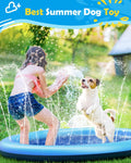 Peteast Dog Pool, Anti-Slip Splash Pad for Dogs, 67 in, Blue