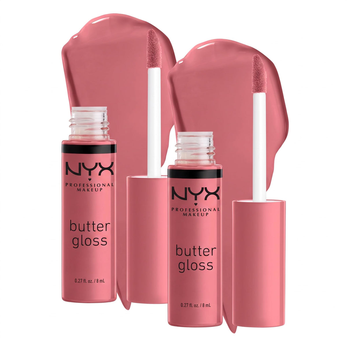 NYX PROFESSIONAL MAKEUP Butter Gloss, Non-Sticky Lip Gloss - Praline (Deep Nude)