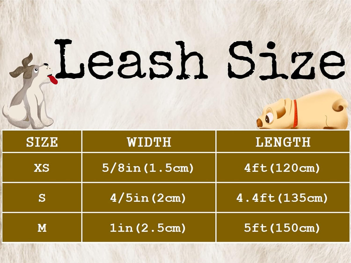 Lionheart glory Strong Dog Leash Fall Holiday Durable Dog Leashes with Comfortable Soft Handle for Small Medium and Large Girl or Boy Dogs