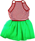 Midlee Christmas Stripe Tutu Large Dog Dress (X-Large)