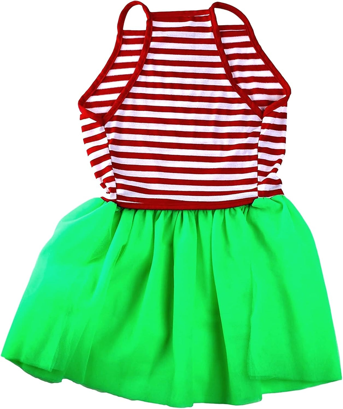 Midlee Christmas Stripe Tutu Large Dog Dress (X-Large)