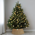 Rocinha Rattan Christmas Tree Collar Basket - Rustic Handcrafted Tree Ring