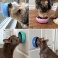 Dog Lick Bowl, Animire Freeze Lick Mat for Dogs, Non-Slip Slow Feeder Licking Bowl Enrichment Treat for Distraction Anxiety Relief, Food Grade Silicone, Dishwasher Safe(Dark Blue,S)