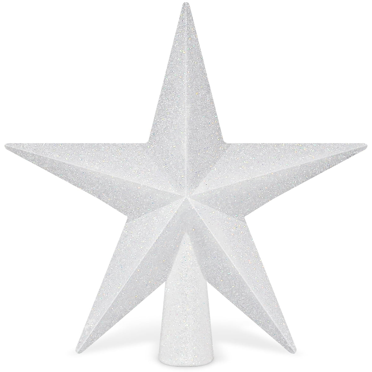 Christmas Tree Star Topper, 8" Gold Glitter Xmas Star Tree Decorations, 3D