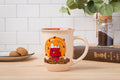 Silver Buffalo Peanuts Snoopy Fall Leaf, Wide Rim Ceramic Mug, 16oz
