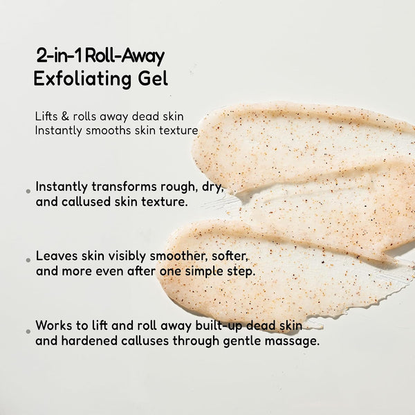 BUFFOUT Callus Eraser Exfoliating Gel – Body Care Exfoliator Scrub & Exfoliant for Feet, Heels, Elbows & Knees – Dead Skin Care with Perlite & Apricot Seed Powder