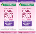 Nature's Bounty Advanced Hair, Skin & Nails, Argan-Infused Vitamin Supplement with Biotin and Hyaluronic Acid, 150 Rapid Release Softgels, 50 Total Servings