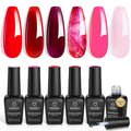 Beetles Halloween Cat Eye Gel Nail Polish Set, 6 Colors Glitter Gel