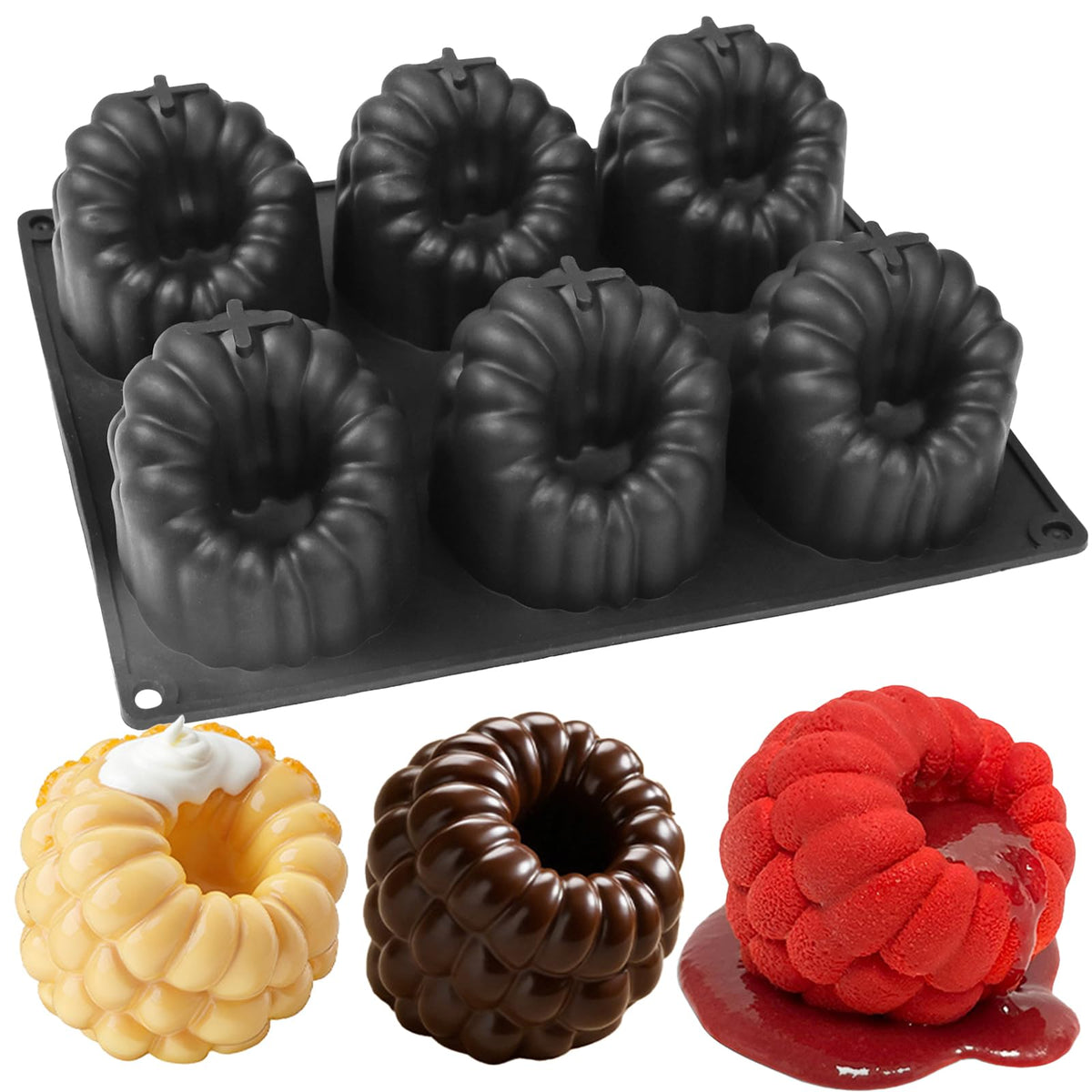 Fall Silicone Molds, Autumn Molds 3 Pack Silicone Pumpkin Thanksgiving Mold