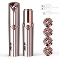 gurelax Facial Hair Removal for Women, Painless Face Shaver with 2 Heads