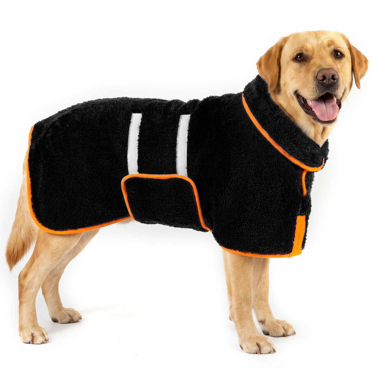 Dog Bathrobe, Super Absorbent for Small to Large Dogs, Dark Blue XL | Dog Robes with Soft Fleece, Warm & Cozy, Adjustable Fit, and Quick Drying Coat for Baths Swimming and Grooming