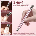 4-Piece Cat Eye Magnet Set – Black Bead-Attracting Nail Magnet Pen & Heart-Shaped Magnet for Nails, Nail Magnets for Nail Art, Cat Eye Magnet for Nail Art, Perfect for Home DIY, Nail Art Design