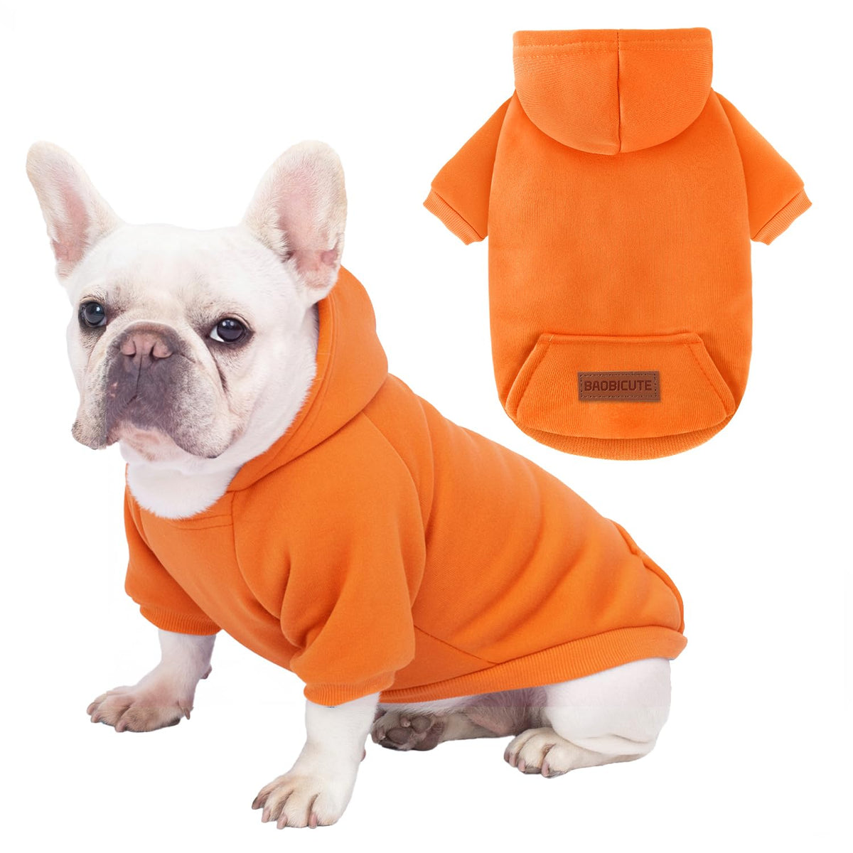 2 Pack Dog Hoodie Warm Hood Dog Sweater Cold Weather Small Dogs Sweatshirt Comfort Pet Clothes for Small Medium Dogs with Pockets Cats Chihuahua Clothes for Male Female Girl Boy Sporty Daily Wear