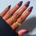 Glamnetic Halloween Press On Nails, Short Almond Glossy, Ghost Besties