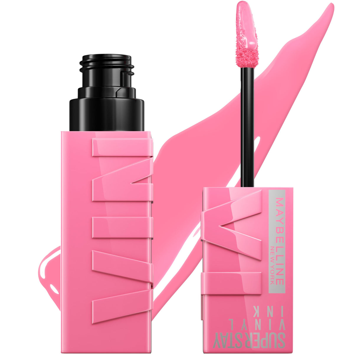 Maybelline Super Stay Vinyl Ink Longwear No-Budge Liquid Lipcolor Makeup, Highly Pigmented Color and Instant Shine, Cheeky, Rose Nude Lipstick, 0.14 fl oz, 1 Count