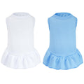 2 Pcs Dog Dresses Cat Skirt Solid Color Dog Clothes Summer Sleeveless Puppy Girl Clothes for Small Pet Dogs Cats (Yellow,Pink, Medium)