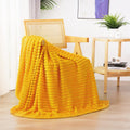 Burnt Orange Fleece Throw Blanket 50”×60” for Couch Sofa Livingroom