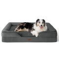 Bedsure Orthopedic Dog Bed Medium Size Dogs - Washable Small Medium Dog Cat Bed Waterproof, Comfort Cats Couch Sofa with Washable Removable Cover, Pets Bed with Nonskid Bottom, Grey, 28"