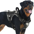 Auroth Tactical Dog Harness for Large Dogs No Pull Adjustable Pet Harness Reflective K9 Working Training Easy Control Pet Vest Military Service Dog Harnesses Army Yellow L