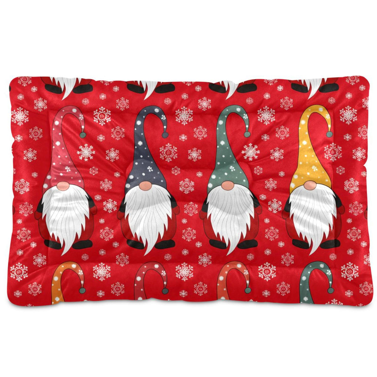 Christmas Patch Pet Bed Pad Soft Dog Bed Mat with Anti-Slip Bottom, Machine Washable Crate Pad Mattress for Dog Sleeping- 24 * 18inches