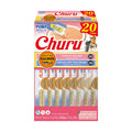 INABA Churu Cat Treats, Lickable, Squeezable Creamy Purée Cat Treat with Green Tea Extract & Taurine, 0.5 Ounces Each Tube, 50 Tubes, Tuna & Chicken Variety