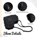 Gothic Purses for Women, Heart Shaped Shoulder Bag, Gothic Spider Web Backpack Purse, Halloween Goth Crossbody Bags