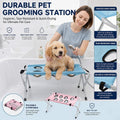 Dog Grooming Hammock, 2-in-1 Foldable Pet Bathing Bed with Stand，Pink | Pet Grooming Hammock, Dog Bath & Paw Wash Sling for Small Large Dogs, Nail Trimming, Shower Hammock, Foldable Stand