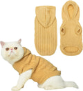 PUPTECK Winter Dog Cat Sweater Coat - Soft Cold Weather Clothes Knitwear for Kitties & Small Dogs Indoor Outdoor Walking Warm, Knitted Classic for Doggies Kitties Girls Boys, Pink M