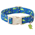 Fall Plaid Dog Collar with Maple Leaf Charm – Adjustable Autumn Checkered Dog Collar for Small Medium Large Dogs, Soft Cotton Puppy Collars with Quick Release Buckle and Metal D-Ring
