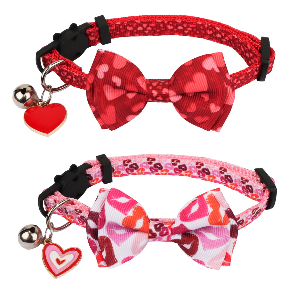 ADOGGYGO Halloween Cat Collar with Bow Bell, Skull Cat Bow Tie Collar