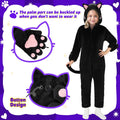 Joycover Halloween Black Cat Costume for Girls, Kids Cheetah Costume Onesie