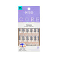 Kiss Core, Press On Nails, Nail glue included, 'Curiosity', White, Medium Size, Almond Shape, Includes 32 Nails, 2g Glue, 1 Manicure Stick, 1 Mini File