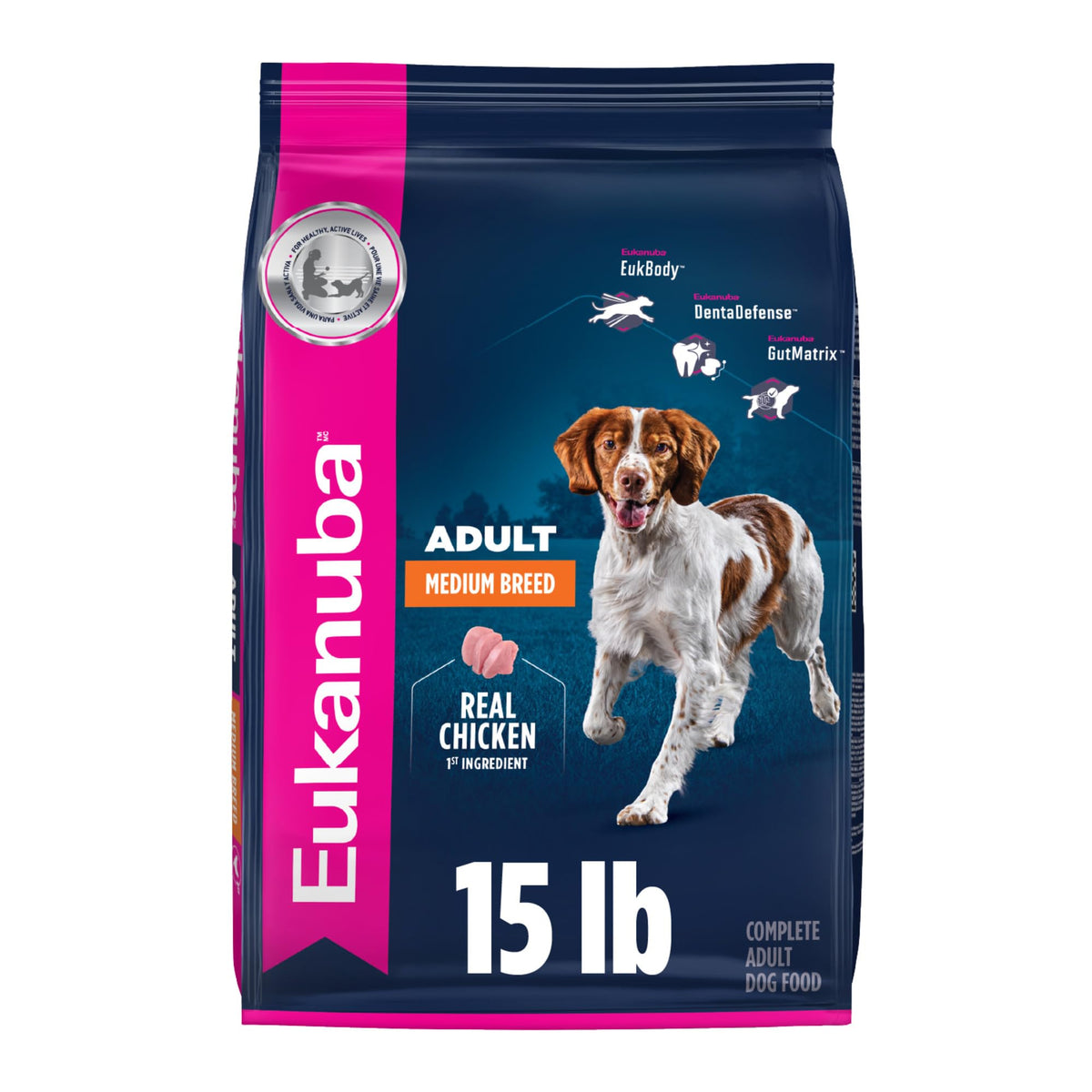 Eukanuba Adult Medium Breed Dry Dog Food, 35 lb bag.
