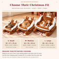 Christmas Dog Bed, Plush Santa Sleigh Sofa for Cats
