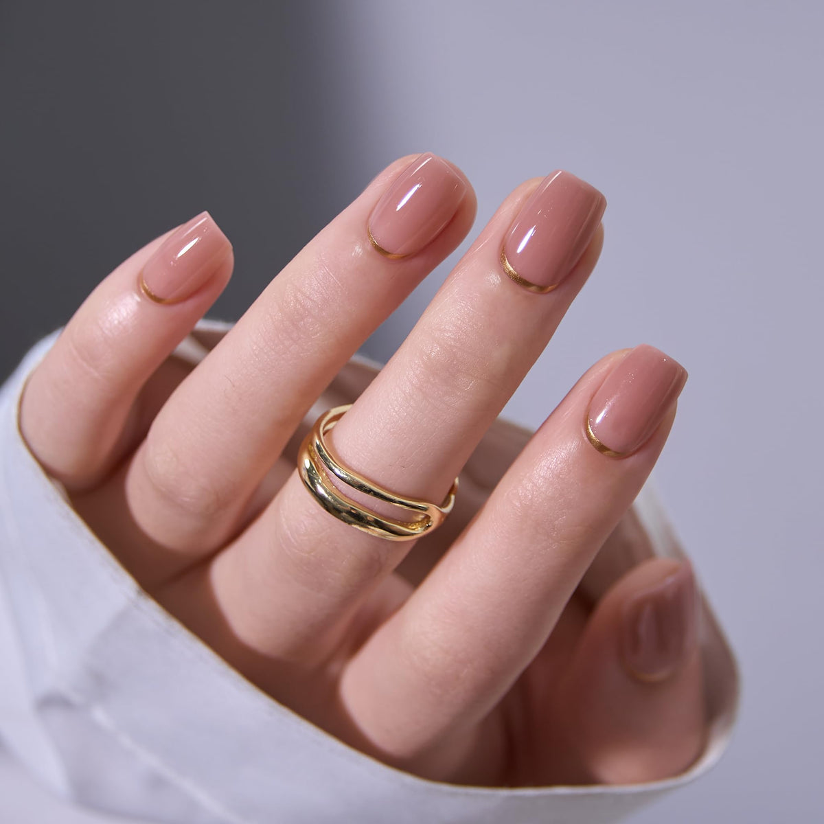 CurvLife Short Square Halloween Glow-in-the-Dark Press On Nails